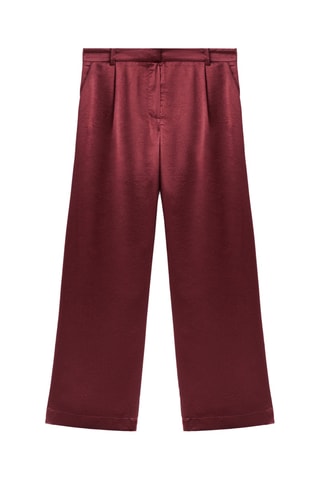 Pantalon large satiné - Rouge