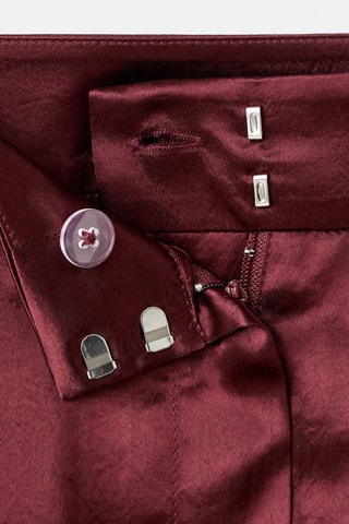 Pantalon large satiné - Rouge