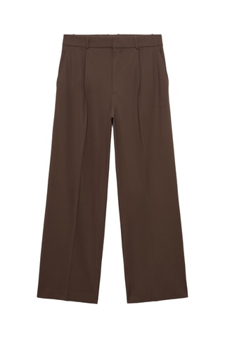 Jean large taille basse - Marron