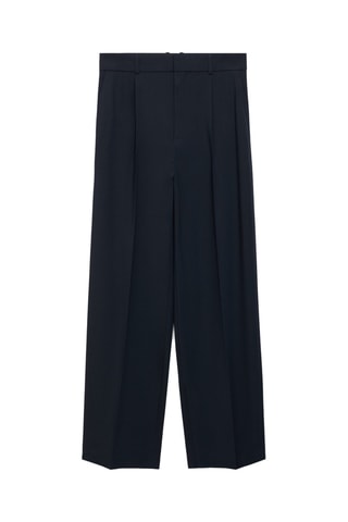 Jean large taille basse - Bleu marine