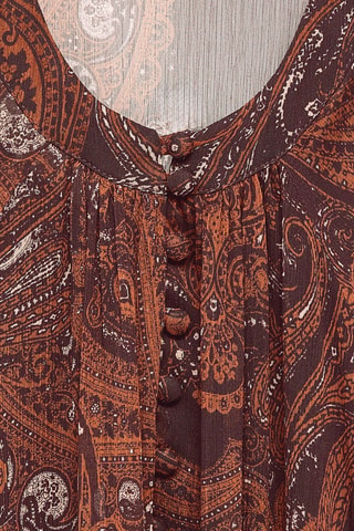 Robe oversize à imprimé paisley - Rouge