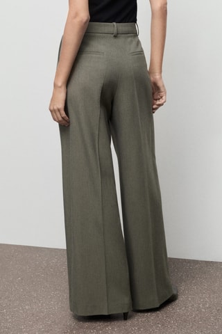 Pantalon de costume droit à pinces - Vert clair