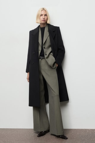 Pantalon de costume droit à pinces - Vert clair