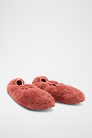 Ballerines fausse fourrure - Orange