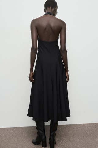 Robe emmanchures américaines plis - Noir