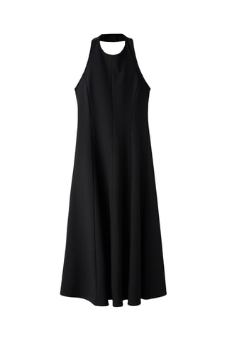 Robe emmanchures américaines plis - Noir