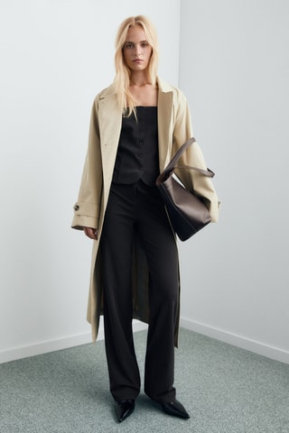 Pantalon de costume droit sans couture - Gris