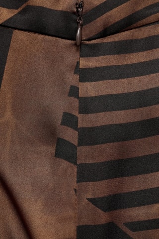 Pantalon satiné rayé - Marron