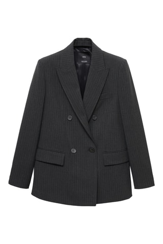 Blazer costume rayures tennis - Gris foncé