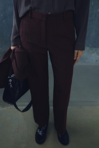 Pantalon de tailleur droit - Bordeaux