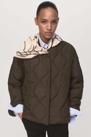 Anorak matelassé oversize - Marron