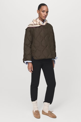 Anorak matelassé oversize - Marron