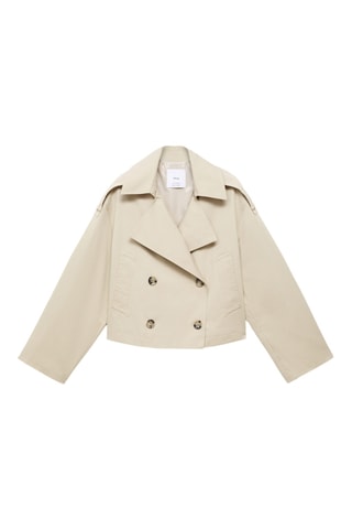 Trench crop double boutonnage - Beige