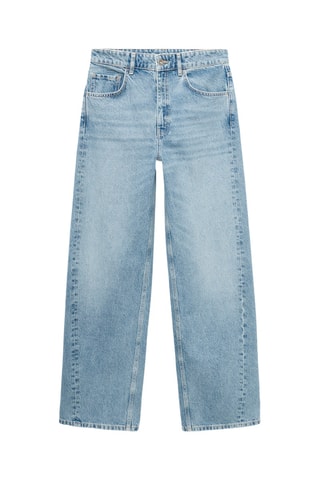 Jean barrel taille normale - Bleu