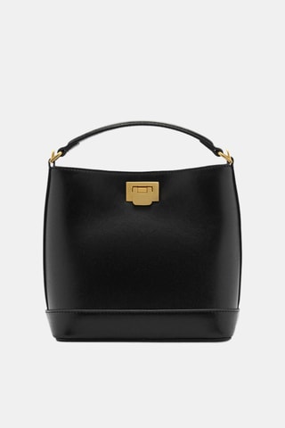 Mini sac cabas détail métallique - Noir