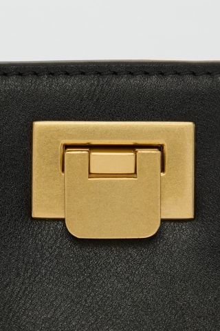 Mini sac cabas détail métallique - Noir