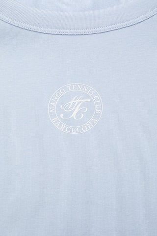 T-shirt coton manches contrastants - Ciel