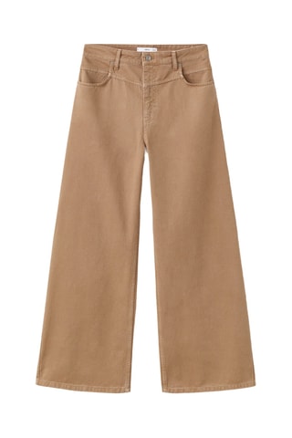 Jean wide leg loose taille normale - Marron