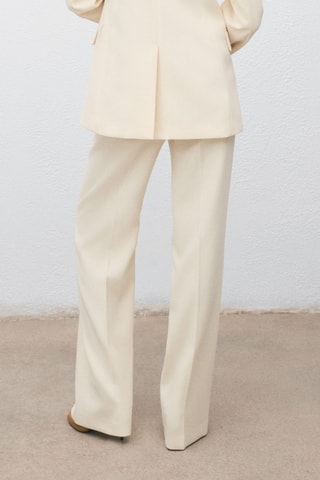 Pantalon de costume droit taille normale - Beige