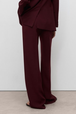 Pantalon de costume droit taille normale - Rouge