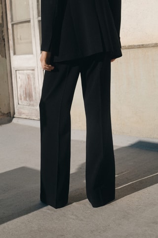 Pantalon de costume droit taille normale - Noir