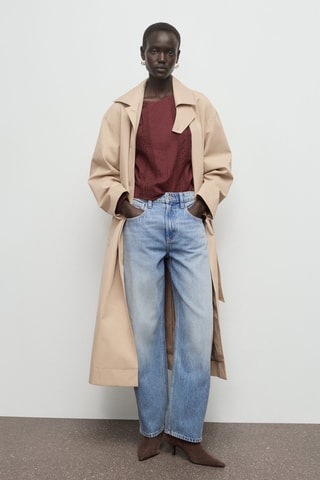 Blouse brodée manches bouffantes - Bordeaux