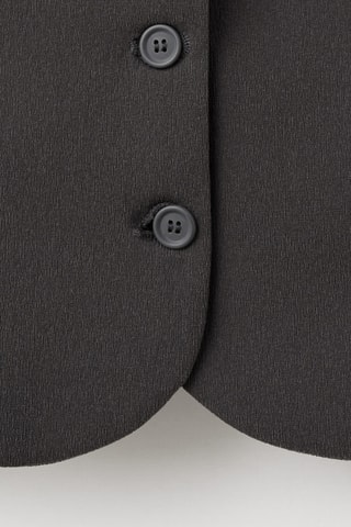 Blazer de costume cintré crop - Gris