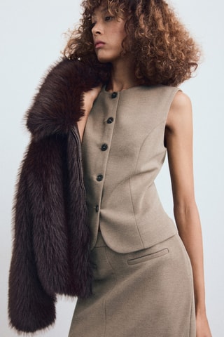 Gilet costume cintré - Marron
