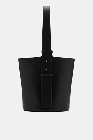 Sac seau cuir - Noir