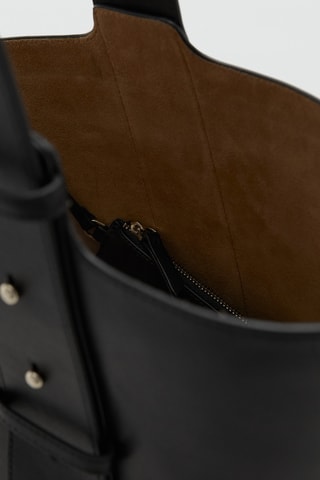 Sac seau cuir - Noir