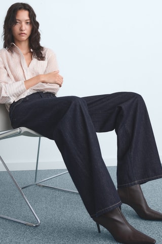 Jean large taille normale - Bleu