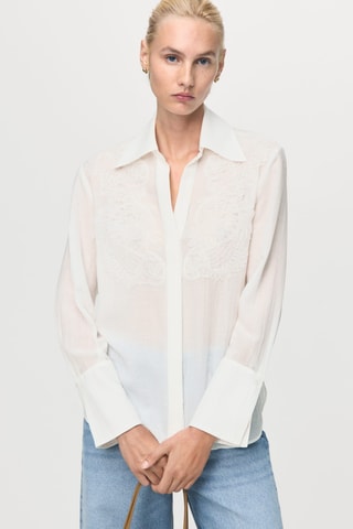 Chemise Lyocell écussons - Écru