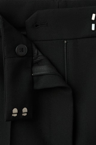 Pantalón recto costuras - Negro