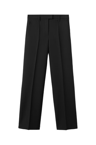 Pantalón recto costuras - Negro