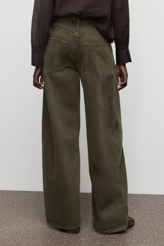 Jean barrel taille basse - Kaki