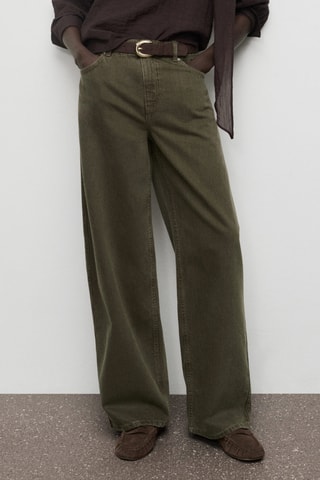 Jean barrel taille basse - Kaki
