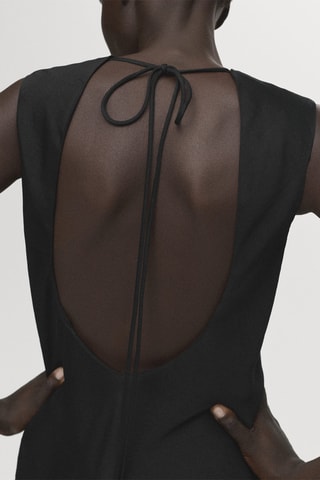 Top satiné asymétrique - Noir