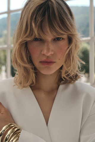 Blazer costume croisé - Blanc
