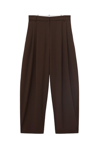 Pantalón detalle pinzas - Marrón