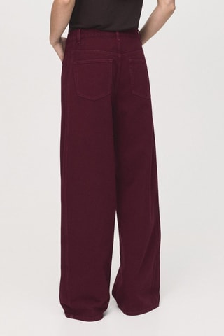 Jean barrel taille haute - Bordeaux