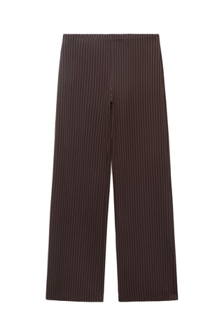 Pantalon droit taille élastique - Marron