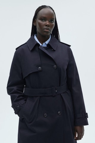 Trench classique ceinture - Bleu marine