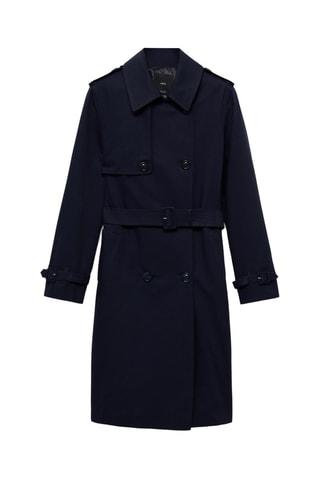Trench classique ceinture - Bleu marine