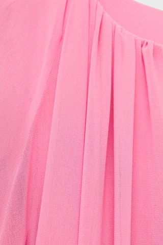 Robe cape évasée - Rose