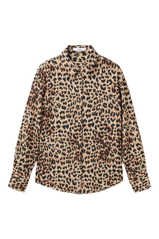 Chemise fluide manches longues - Marron