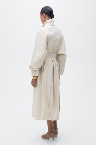 Trench algodón oversize - Gris claro