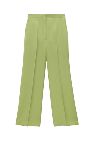 Pantalon de costume droit lin mélangé - Vert