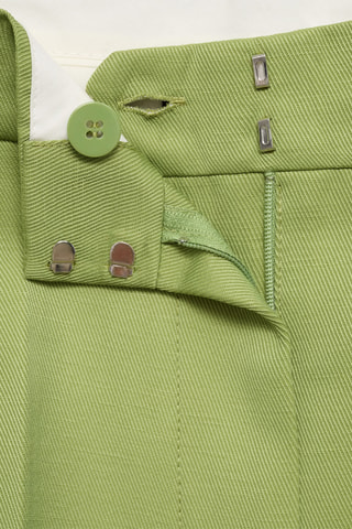 Pantalon de costume droit lin mélangé - Vert