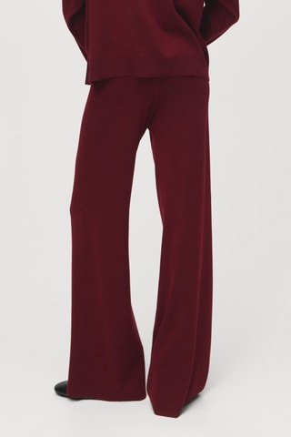 Pantalon maille coton lin - Rouge