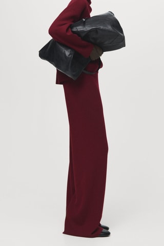 Pantalon maille coton lin - Rouge